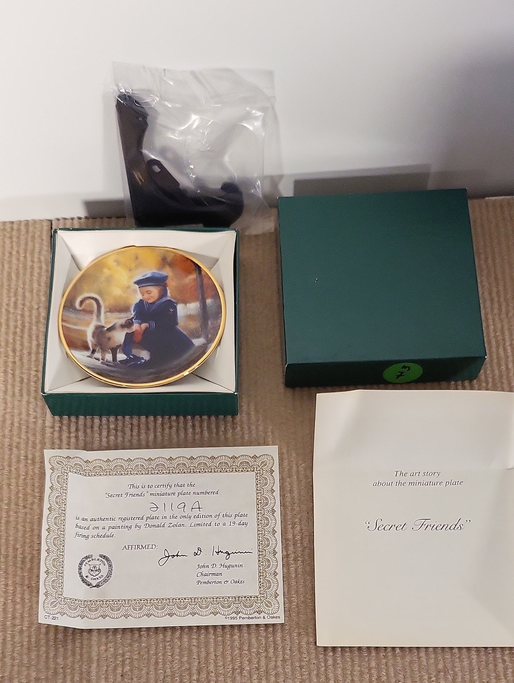 Donald Zolan "Secret Friends" miniature collector plate
